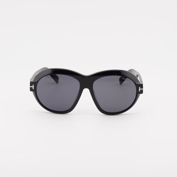 Tom Ford Inger FT1113 01A Sunglasses Black Geometric Frame, Smoke Lenses main image 6